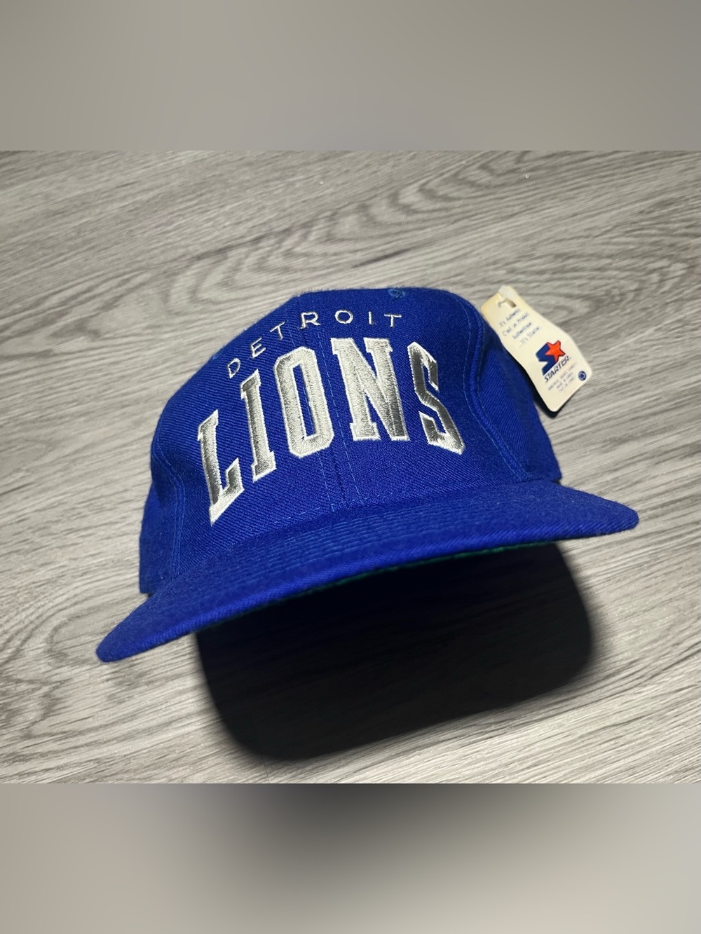 90s STARTER Detroit Lions NFL football snapback hat 100% wool vintage cap